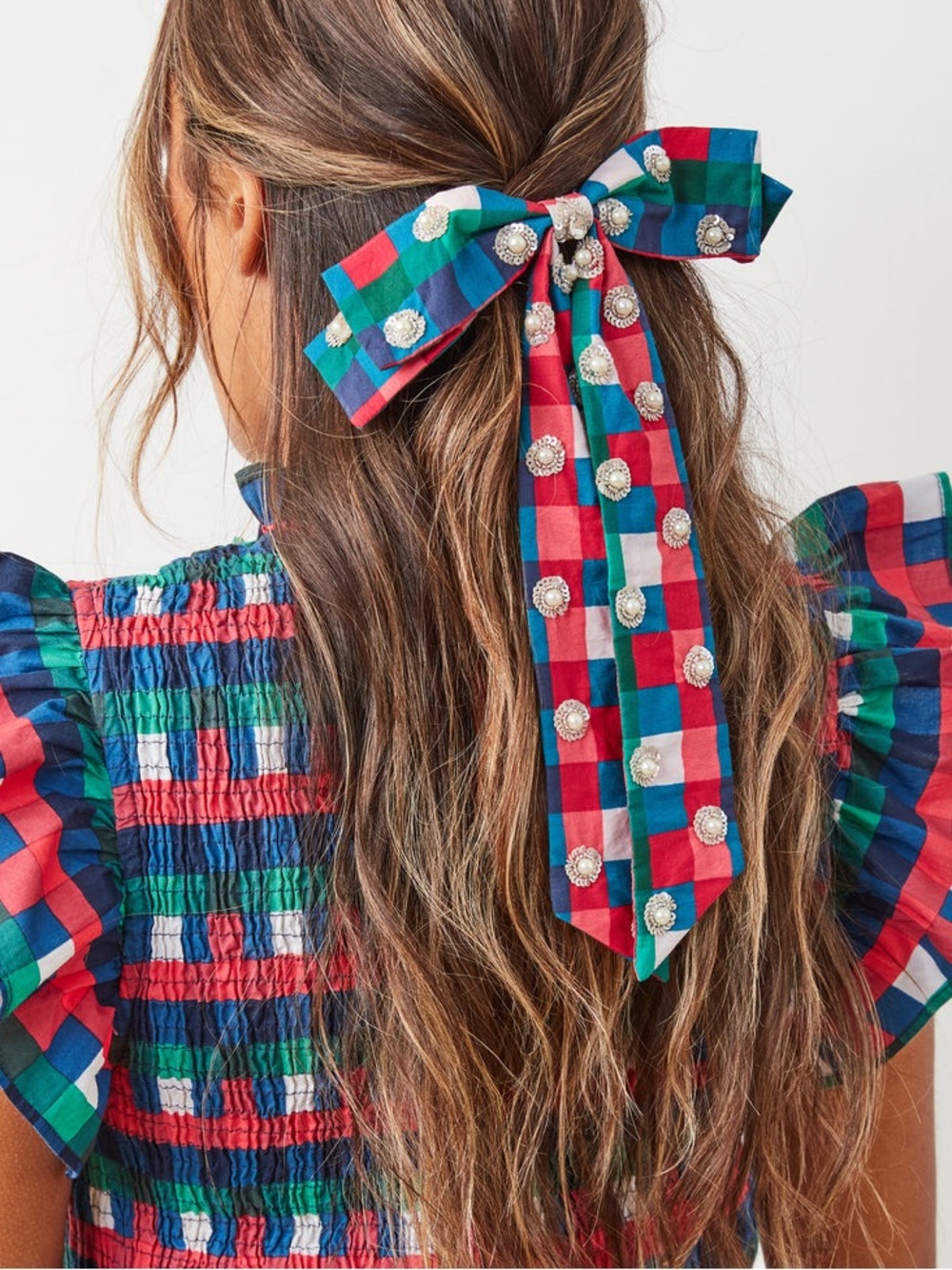 NEW! Printfresh Embellished Bow in Painted Pixels